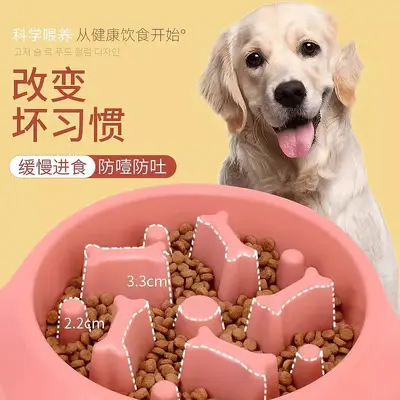 Slow Feeder Dog Bowl, Anti-Tip, Anti-Choke, for Medium and Large Dogs