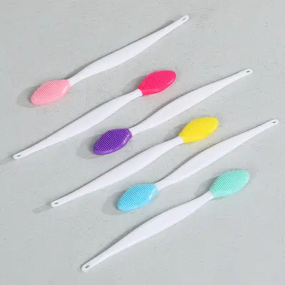Grenzüberschreitendes Silikon Mitesser Bürstchen, Nasenbürste, doppelseitige Nasenbürste, Mitesser Reinigungsbürste, multifunktionale Lippenbürste, Nasenbürste