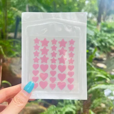 Colorful Heart and Star Hydrocolloid Acne Patches - 7