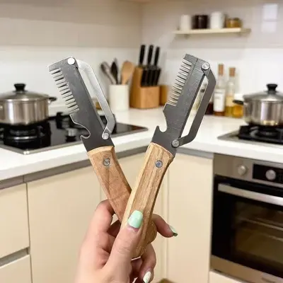 3 in 1 Çok Amaçlı Soyma Bıçağı Soğan Teli Bıçağı Soyucu Soğan Tıraş Makinesi Mutfak Meyve Soyucu Kabak Rendesi Şeker Kamışı Bıçağı