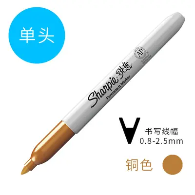 Sharpie Permanent Marker, Black, Dual Tip, Waterproof - 10