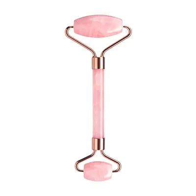 Kaynağından Fabrika Pembe Kristal Masaj Roller Jade Roller Masaj Cihazı Parmak Gua Sha Tahtası Hediye Kristal Güzellik Aracı