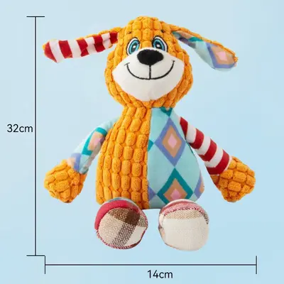 Sesli peluş köpek oyuncağı, küçük ve orta ırk köpekler için - 9