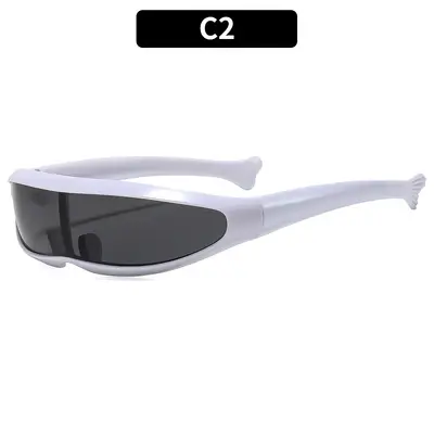 Sonnenbrille im X-Men-Stil, Laser-Hologramm, einteilige Gläser - 7