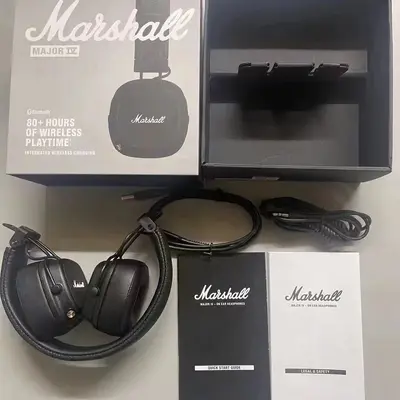 Marshall MAJOR IV Over-Ear Wireless Bluetooth Headphones, Deep Bass