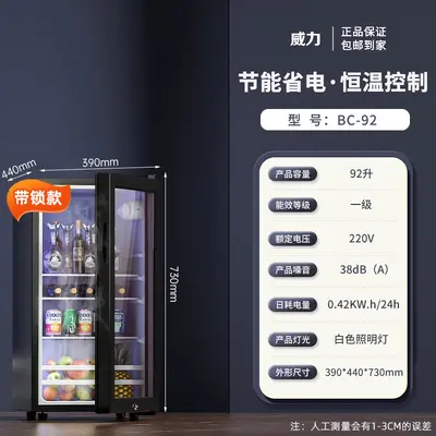 Small Home Wine Cooler with Transparent Door, Constant Temperature - 12
