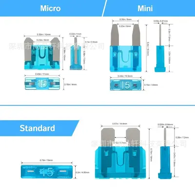 300 Pcs Mini Blade Fuse Assortment Kit with Yellow Clips - 5