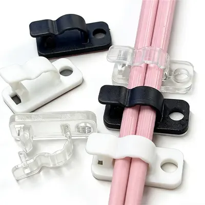 50 Self-Adhesive Cable Clips, Punch-Free for LED Strip Lights
