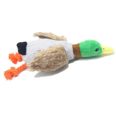 Plush Squeaky Duck Dog Toy, 28 cm, Realistic Design