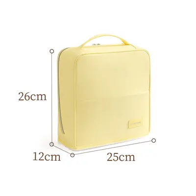 Upright cosmetic organizer bag, large capacity, compartments, travel - 11