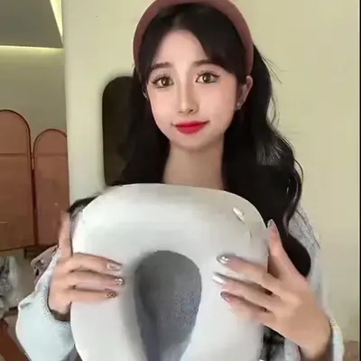 U-Shaped Memory Foam Travel Neck Pillow, Foldable Neck Support - 3