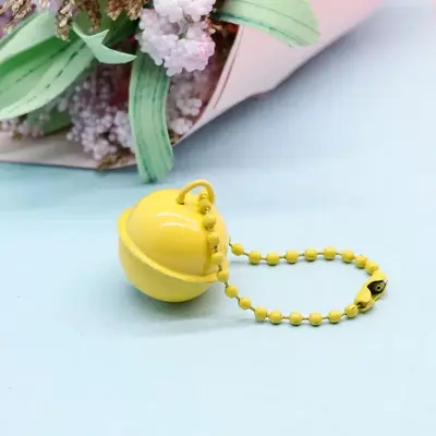 Renkli cam boncuk zinciri, fırınlanmış boya DIY zincir