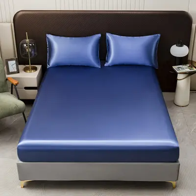 Satin Imitation Silk Bed Skirt, Cooling Satin Finish, Full-Wrap Mattress Protector - 7
