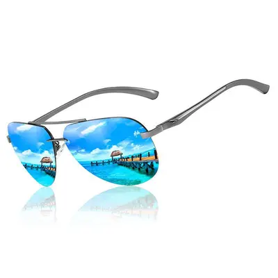 Polarized sunglasses for men and women, frog lens, classic model 143 - 3
