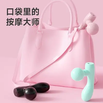 新品迷你双头按摩仪静音按摩仪腰部背部筋膜枪双头双电机迷 - 3