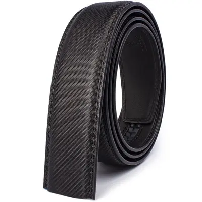 Automatic buckle suspender-free belt 3.5cm men's fashion versatile daily letter pattern work belt trouser pocket manufacturer - 11