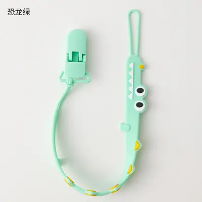 Bear design pacifier clip, silicone teething toy - 11