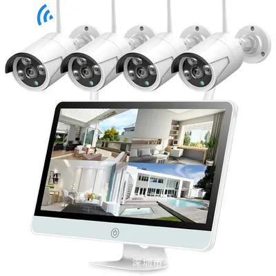 Sınır ötesi çok satan 4 yollu 8 yollu kablosuz ekran izleme video kaydedici ekran NVR seti WiFi kamera
