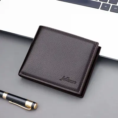 Men's Short Zipper Wallet with Driver's License Slot - 8
