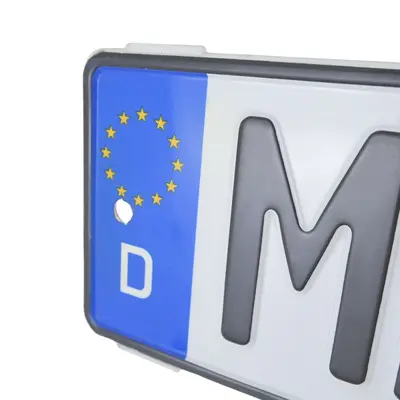 Europäischer Kennzeichenrahmen-Set, 4 Stück mit Clips