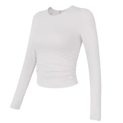 Tek Parça Göğüs Pedli Kadın Spor Üstü, Slim Fit Uzun Kollu Yoga Tişörtü