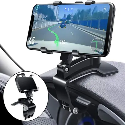 Car Dashboard Phone Holder Rotating Universal HUD Mount - 10
