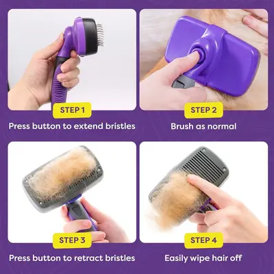 Pet Comb Grooming Brush Cat Slicker Brush Dog Comb Dog Hair Brush Magic Tool Cross-border Cat and Dog Supplies Cat Hair Pulling Comb