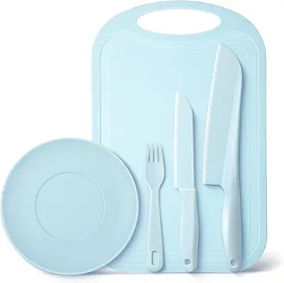 Children's plastic knife set, early learning, cake and fruit cutting - 9