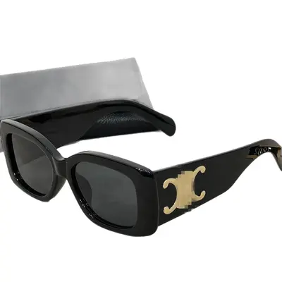 Wide Temple Square Sunglasses, Large Frame, Model 7802 - 6
