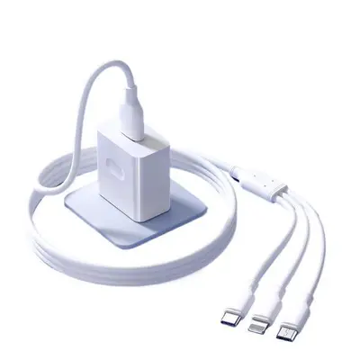 3-in-1 Schnelllade-Geflechttkabel für Auto