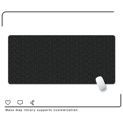 Japanese-Style Extra Large Black Gaming Mouse Pad, Keyboard and Desk Mat - 9