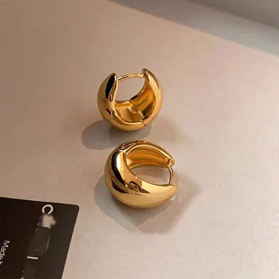 925er Sterlingsilber-Tropfenohrringe für Damen, goldfarben