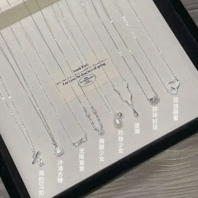 S925 gümüş inci kolye kadın, tasarımcı, minimalist - 2