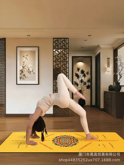 Yoga matı, doğal kauçuk, PU kaymaz, renkli, profesyonel