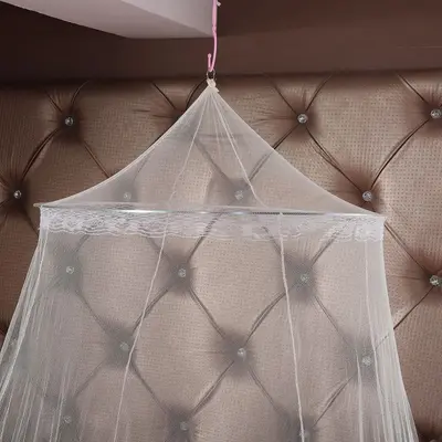 Ceiling-Mounted Dome Mosquito Net Without Installation Required, Encrypted Princess-Style Floor-Standing Palace Mosquito Net, Simple Bed Curtain for Students and Children