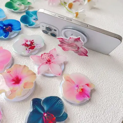 Orchid Magnetic Phone Holder, Foldable Desktop, Portable - 2