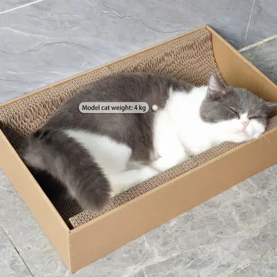 Corrugated Cat Scratching Board, U-Shaped Concave Cat Bed