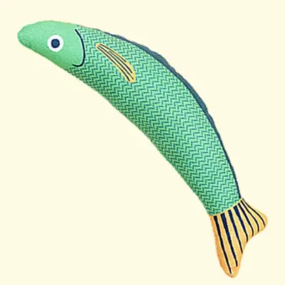 Catnip Fish-Shaped Cat Toy with Chew Training and Teaser Wand - 10