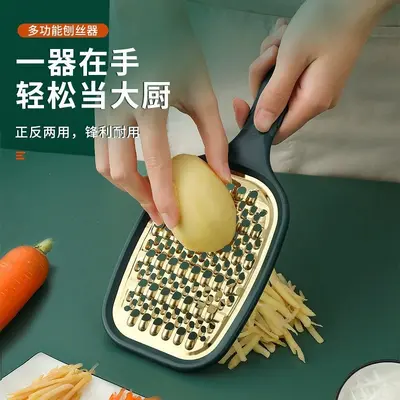 Stainless steel kitchen vegetable grater double-sided