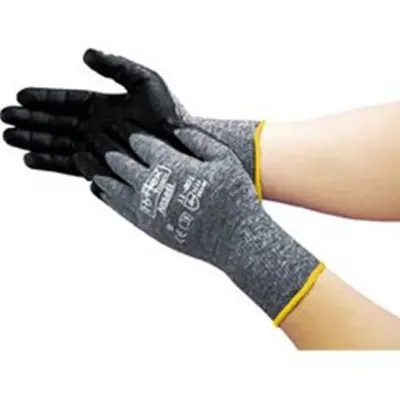 ANSELL HyFlex 11-801 Protective Gloves, Black Foam Nitrile Palm Coating