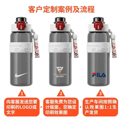 Sporttrinkflasche, großes Fassungsvermögen, doppelwandige Trinkflasche, hitzebeständige Trinkflasche mit Strohhalm, attraktive Trinkflasche für Jungen und Mädchen, tragbarer Wasserbehälter mit Fallschutz