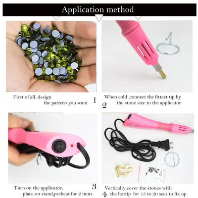 Мягкий набор горячих стразов Dot Diamond Pen, сумка для хранения, горячий клей, инструмент для горячих стразов DIY, аксессуары для одежды