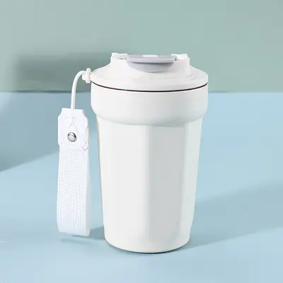 Achteckige Kaffeetasse 316er Edelstahl mit Trageöse Thermosbecher - 7