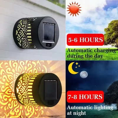 跨境太阳能户外壁灯投影灯曼陀罗太阳花向日葵牡丹花外墙壁灯