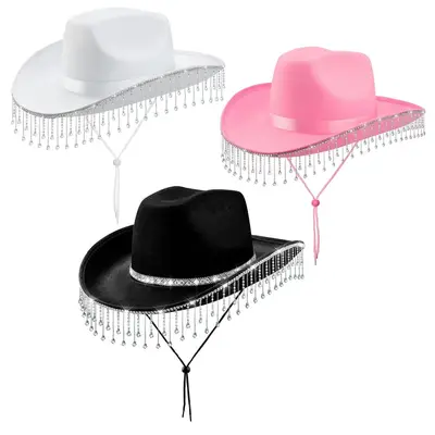 Felt Western Cowboy Hat for Parties and Music Events