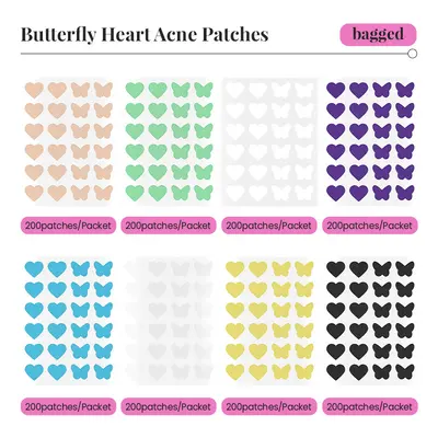 KORMESIC Butterfly Love Words Pimple Patch, гипоаллергенный плотно прилегающий патч от прыщей, производитель для внешней торговли, оптовая продажа - 3