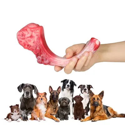 Nylon Dog Chew Toy, Steak Shape, Beef Flavour - 3
