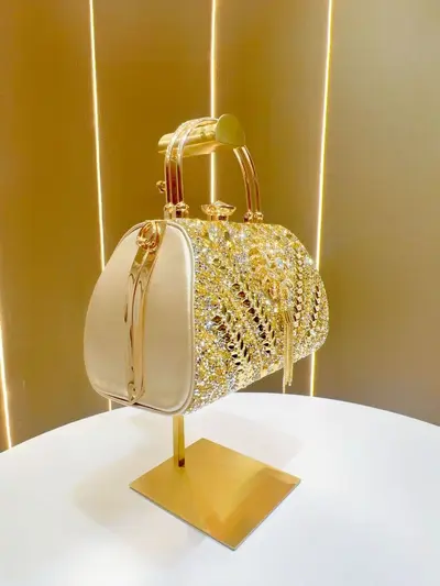 Large Capacity Women's Rhinestone Evening Bag, Single Shoulder Crossbody - 3