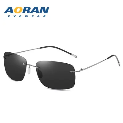 Herren-Sonnenbrille, polarisiert, extra leicht, randlos - 12
