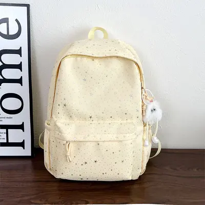 Korean-Style Star Backpack, Large Capacity for High School and College - 9